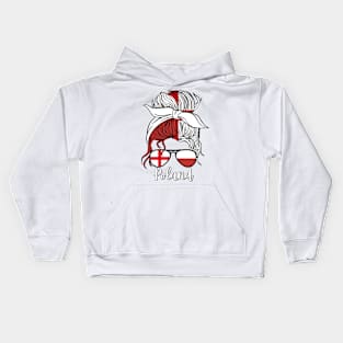 Polska Half English Half Polish Girl Poland Mother's Day Kids Hoodie